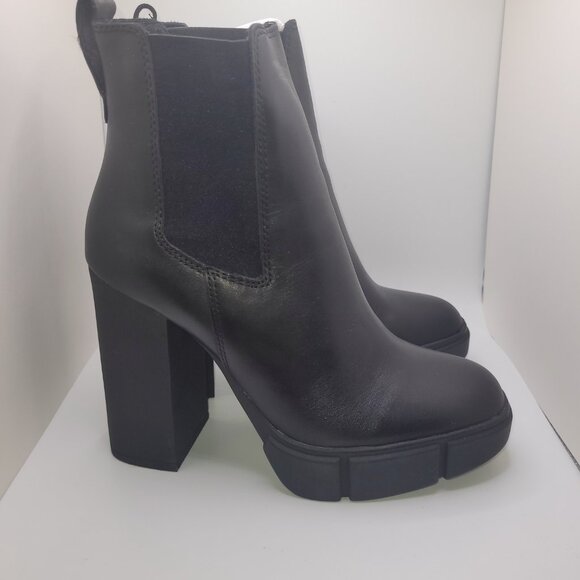Steve Madden Black Platform Ankle Booties - Picture 4 of 11